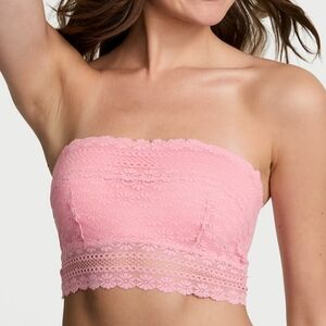 Victoria's Secret Lace Lightly Lined Bandeau Bra Top.
